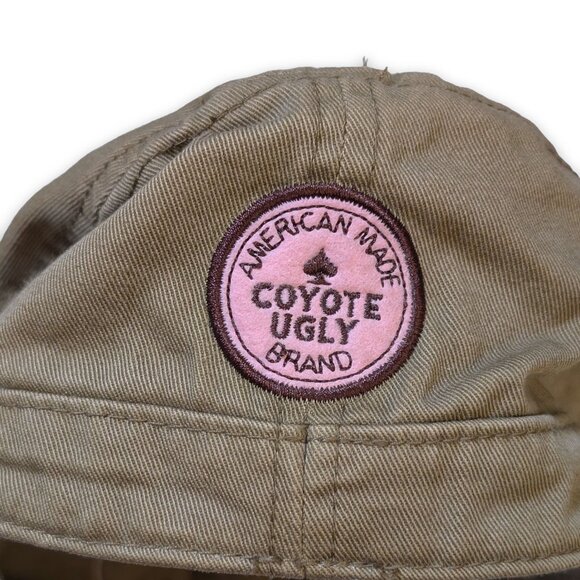 Coyote Ugly Cadet Hat Bar Dance Ugly Wear Military Style Cap Olive Green Pink - Picture 5 of 5